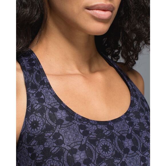 LULULEMON Cool Racerback Sz 4 Mini Prisma Nightfall Black Grape - Picture 3 of 9